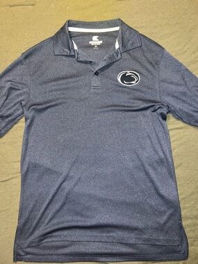 Colosseum Men's Navy Polo with White Logo
